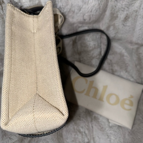 Authentic Chloe Woody Small Tote Bag with Strap - Picture 5 of 7
